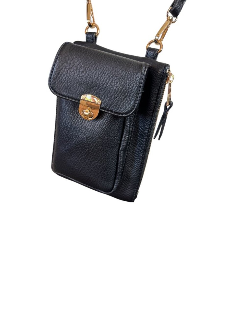 Black crossbody versatile bag with phone holder zip pockets removable strap NWOT